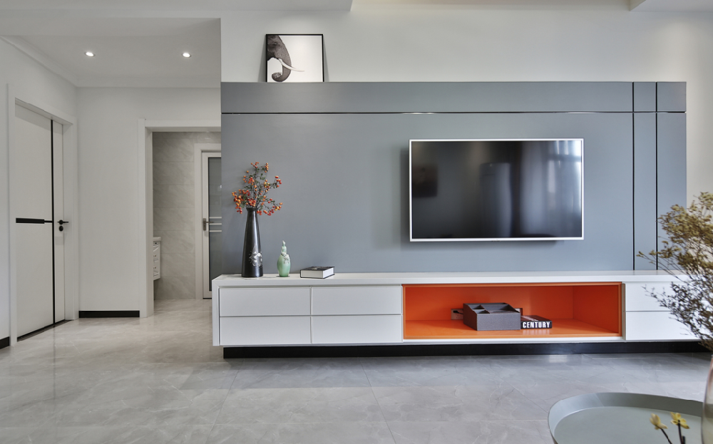 現代簡約電視背景墻設計,理念與實用美學的完美融合