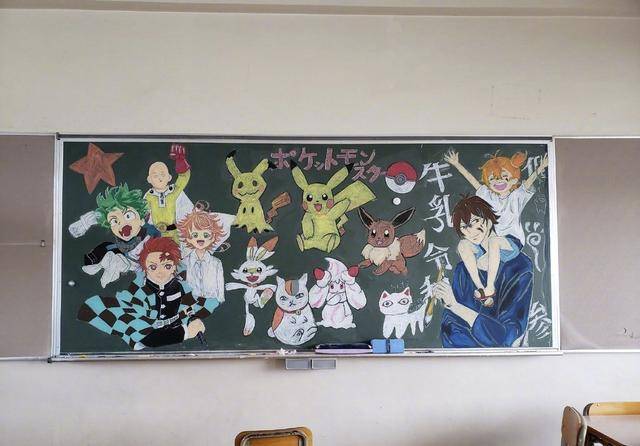 黑板報動漫人物繪畫指南，步驟與技巧揭秘