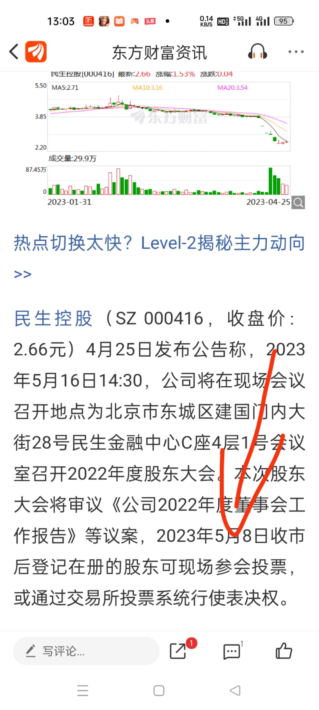 最新消息觀點論述，000416股吧動態